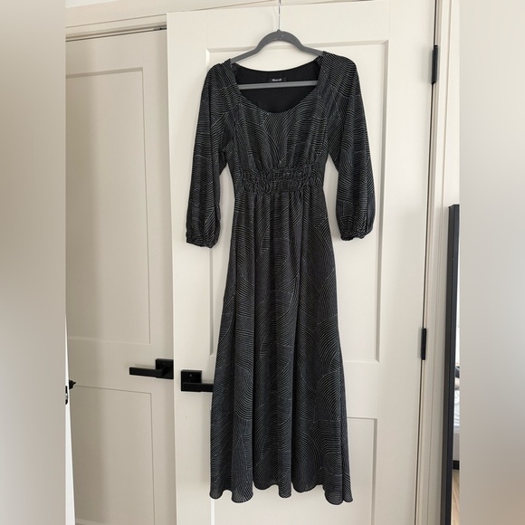 Madewell Balloon Sleeve Ruched midi dress size xxs - Picture 5 of 9